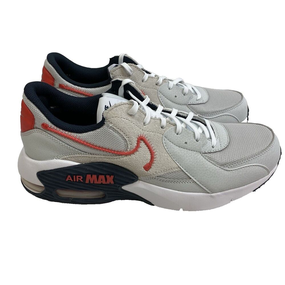 Nike Sneakers Men's 10 Gray Red Black  Air Max Excee DZ0795-013 Athletic Shoes